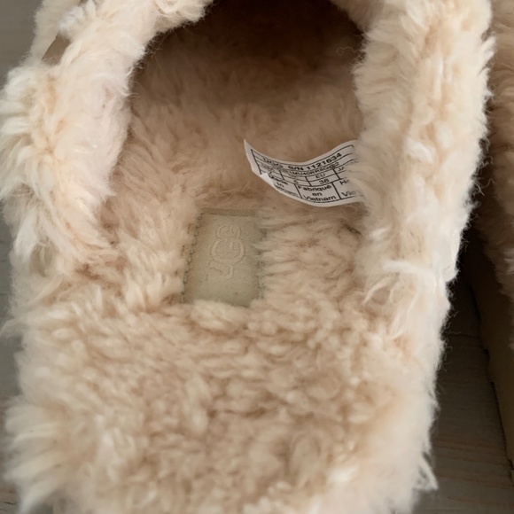 UGG FUZZ SUGAR CLOG SLIPPERS natural   womens us 11 NEW - Picture 11 of 12